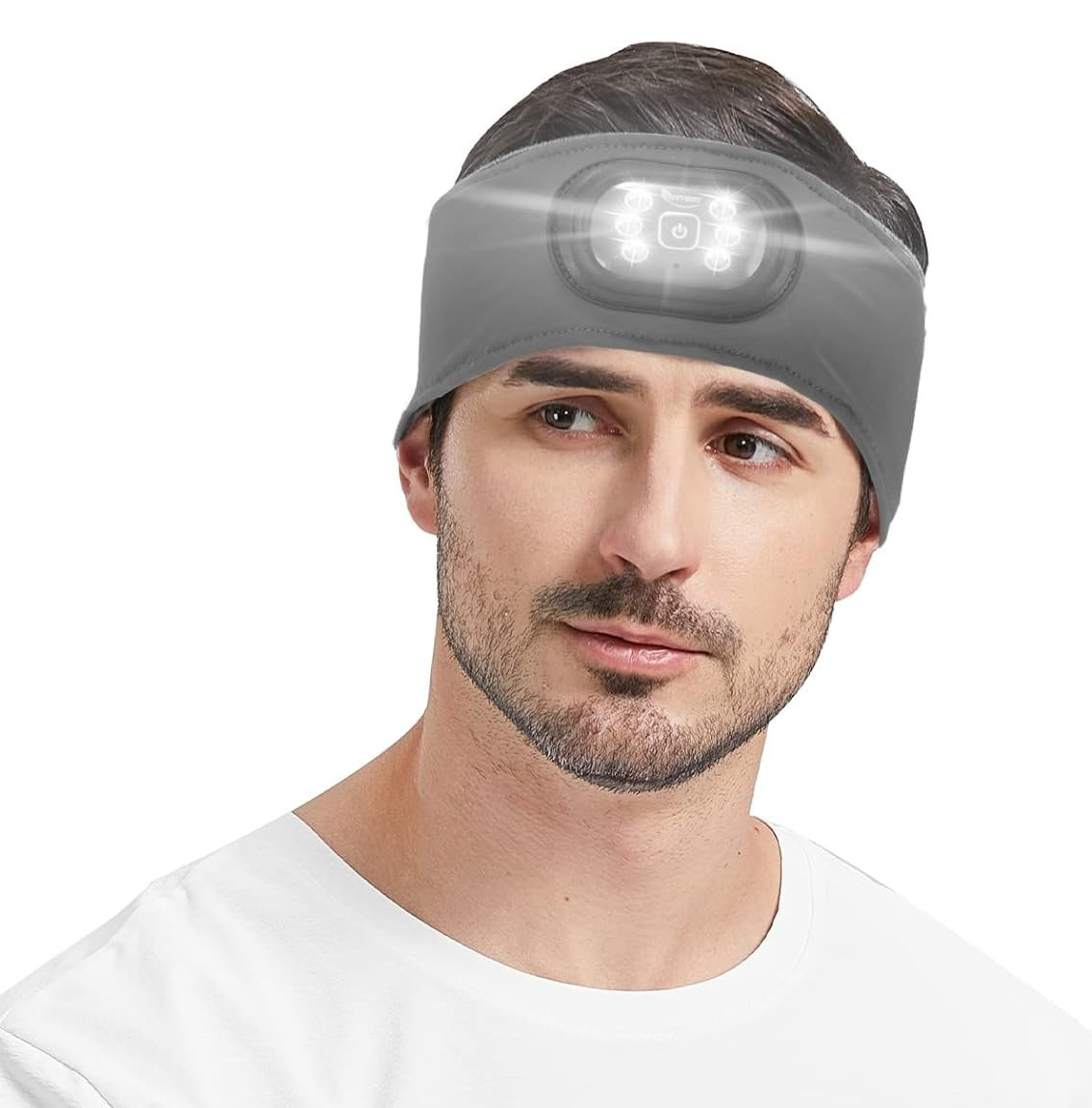 Fascia LED con 1 luce ricaricabile USB unisex 3 modalità regolabili