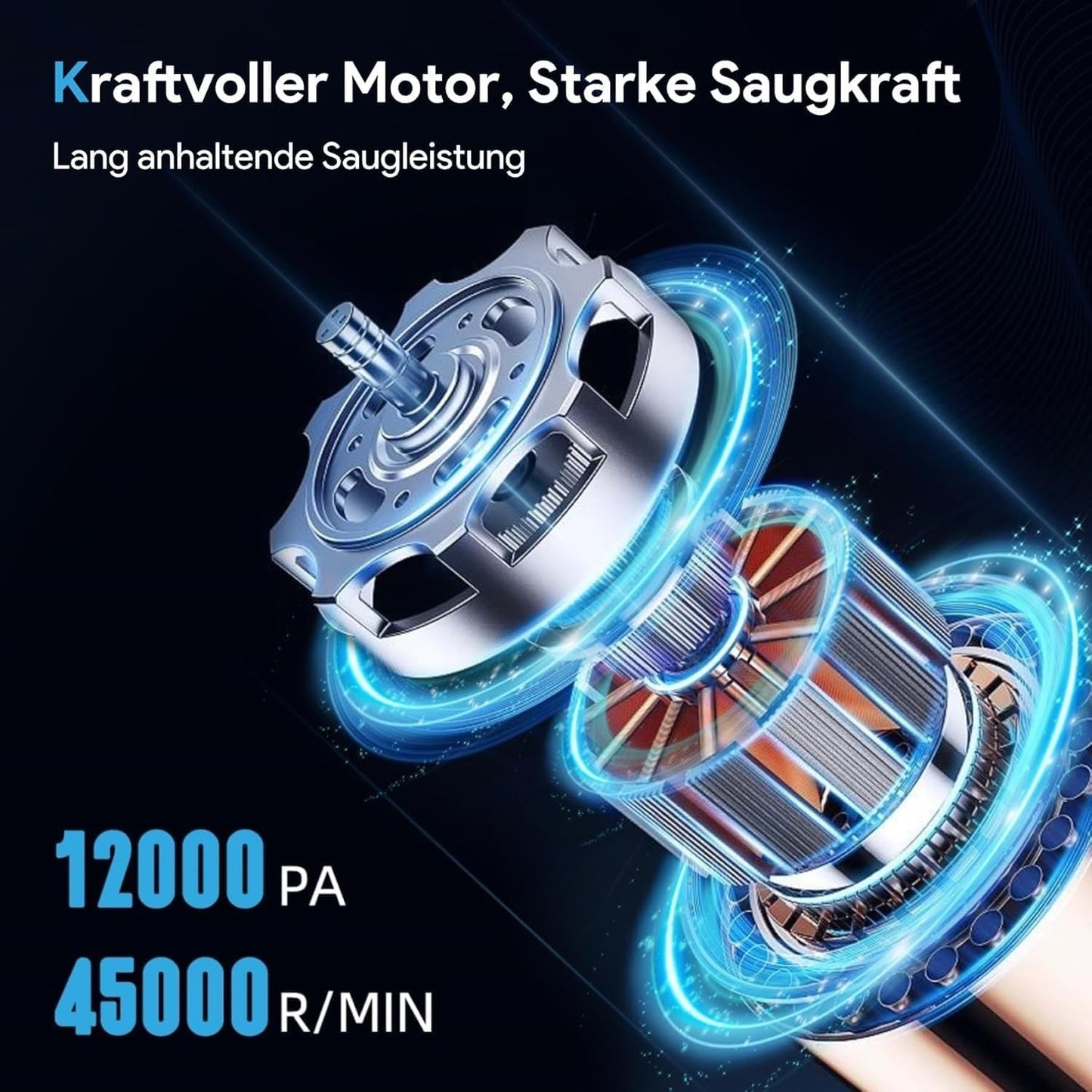 Aspirapolvere a batteria senza fili per auto, con potente aspirapolvere,12000 PA