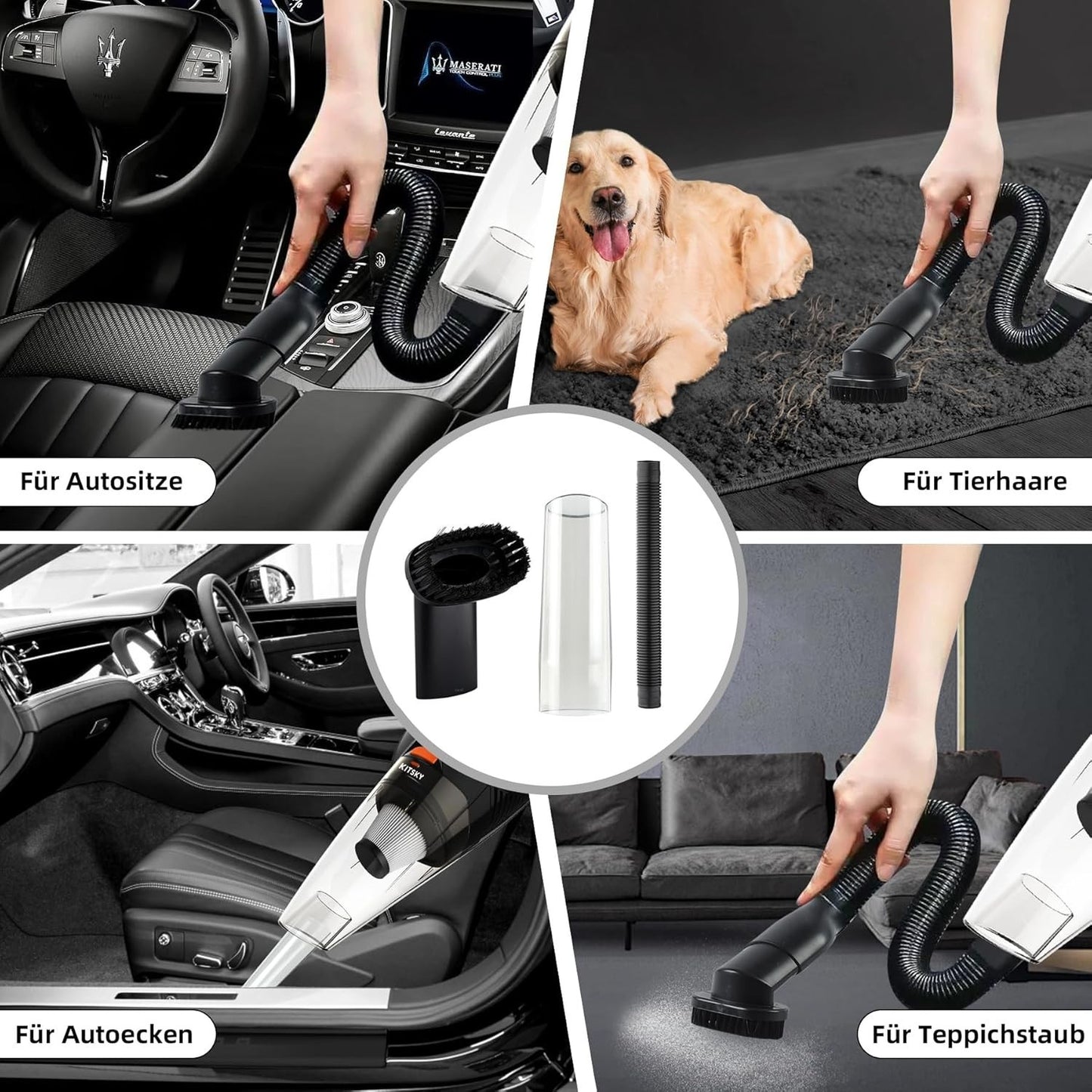 Aspirapolvere a batteria senza fili per auto, con potente aspirapolvere,12000 PA