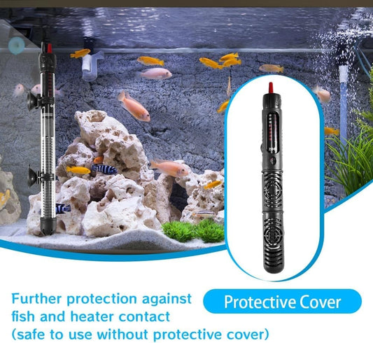 Riscaldatore per acquario 100W 100-120L con ventose temperatura regolabile