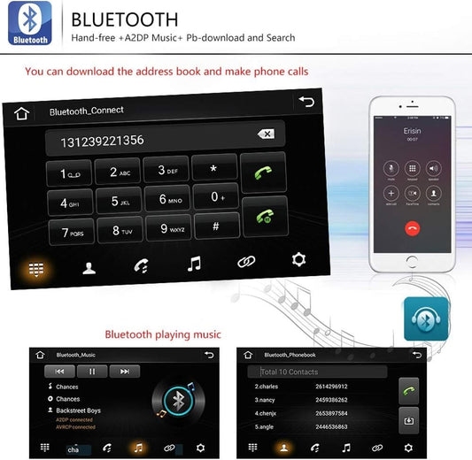 Autoradio Bluetooth 2 Din  Airplay Android 8.1 Per Skoda V/W Passat B6 Polo Golf