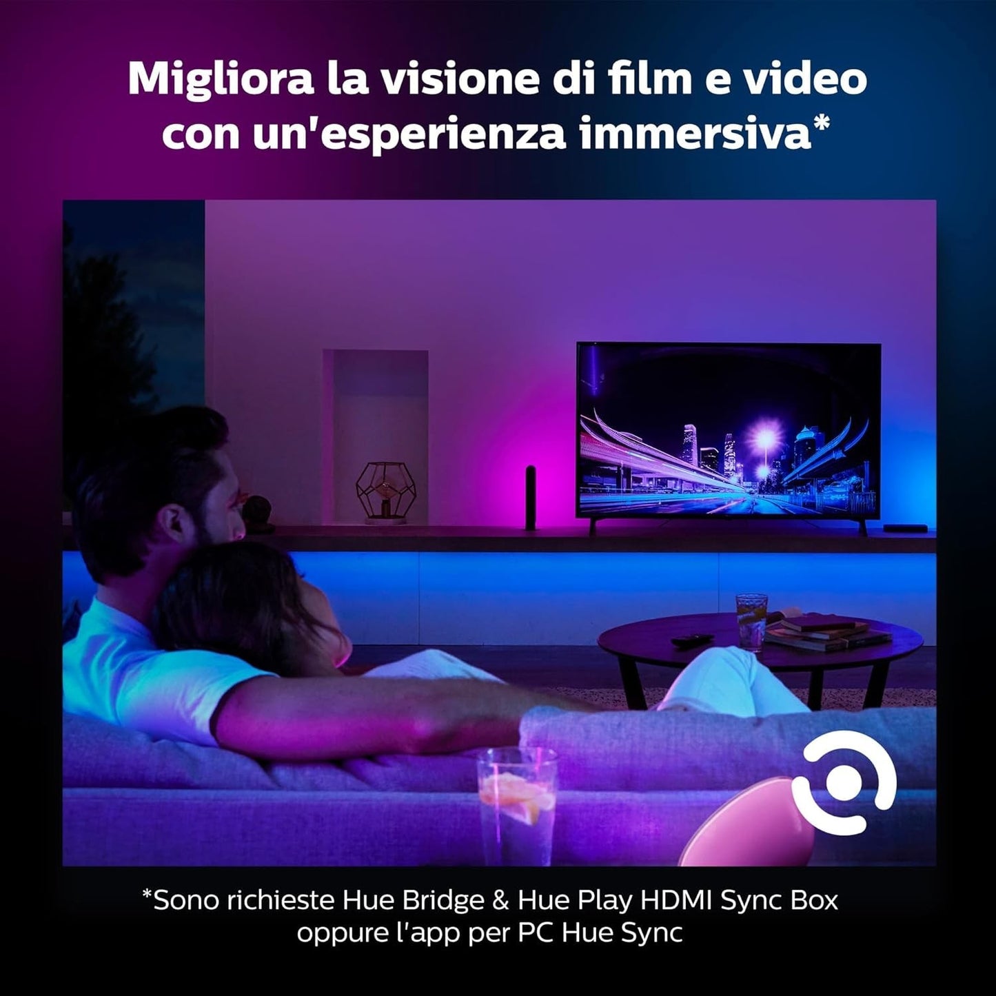 Philips Hue White & Color Ambiance Strisce LED Plus V4 base da 2 m dimmerabile