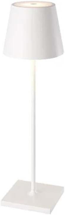 Lampada da tavolo ricaricabile bianca per interni/esterni realizzata dimmerabile