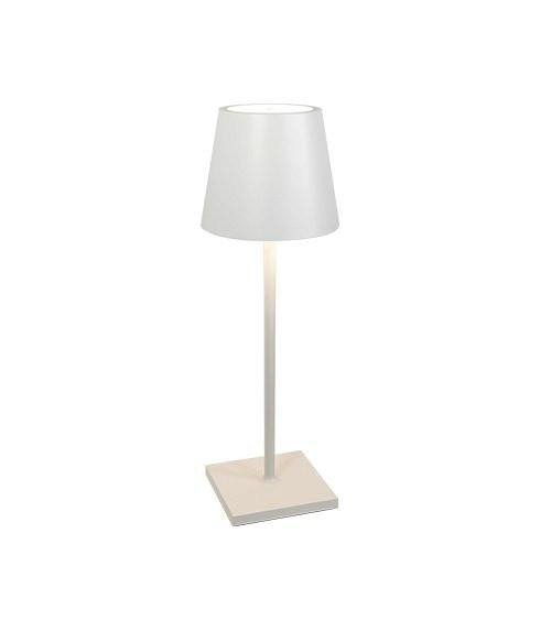 Lampada da tavolo ricaricabile bianca per interni/esterni realizzata dimmerabile