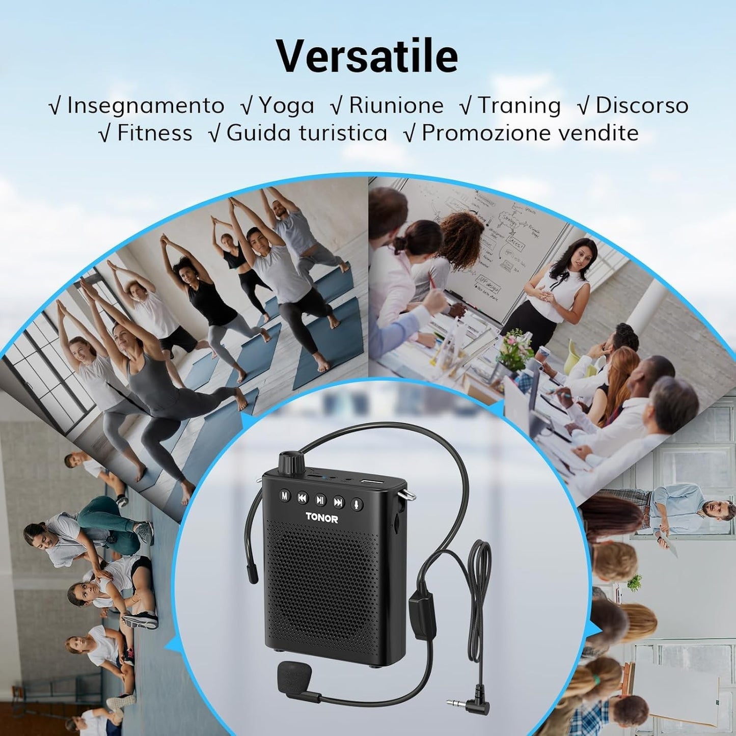 Amplificatore vocale portatile per insegnanti altoparlante TONOR
