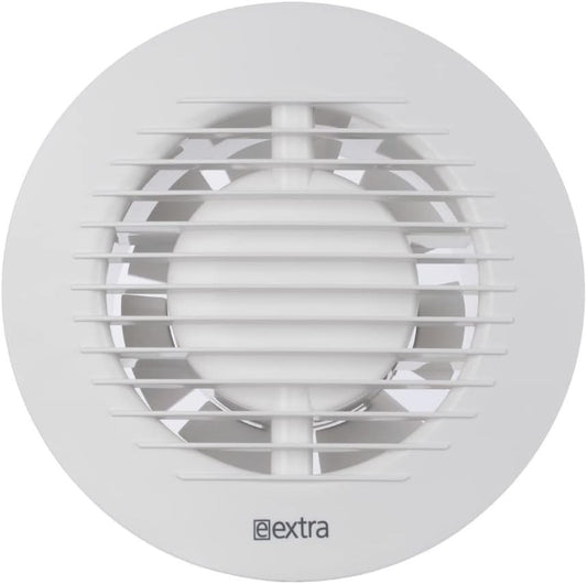 Aspiratore Bagno Ø100mm Timer Sensore Umidità 100m³/h 15W 32dB IPX4 Bianco