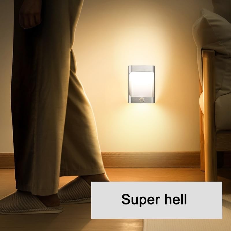 Lampada da parete per interni 2 pezzi con sensore di movimento batteria LED
