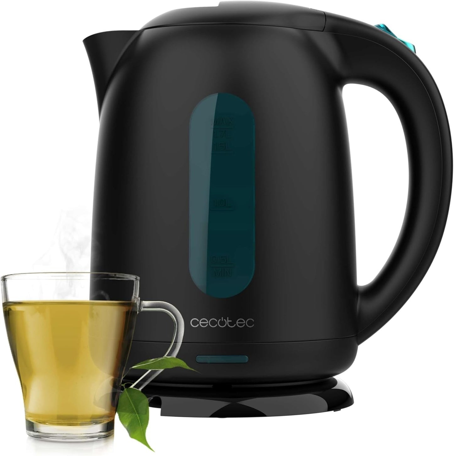 Cecotec Bollitore Elettrico 1,7L - Bollitore Acqua Thermosense 180 Black