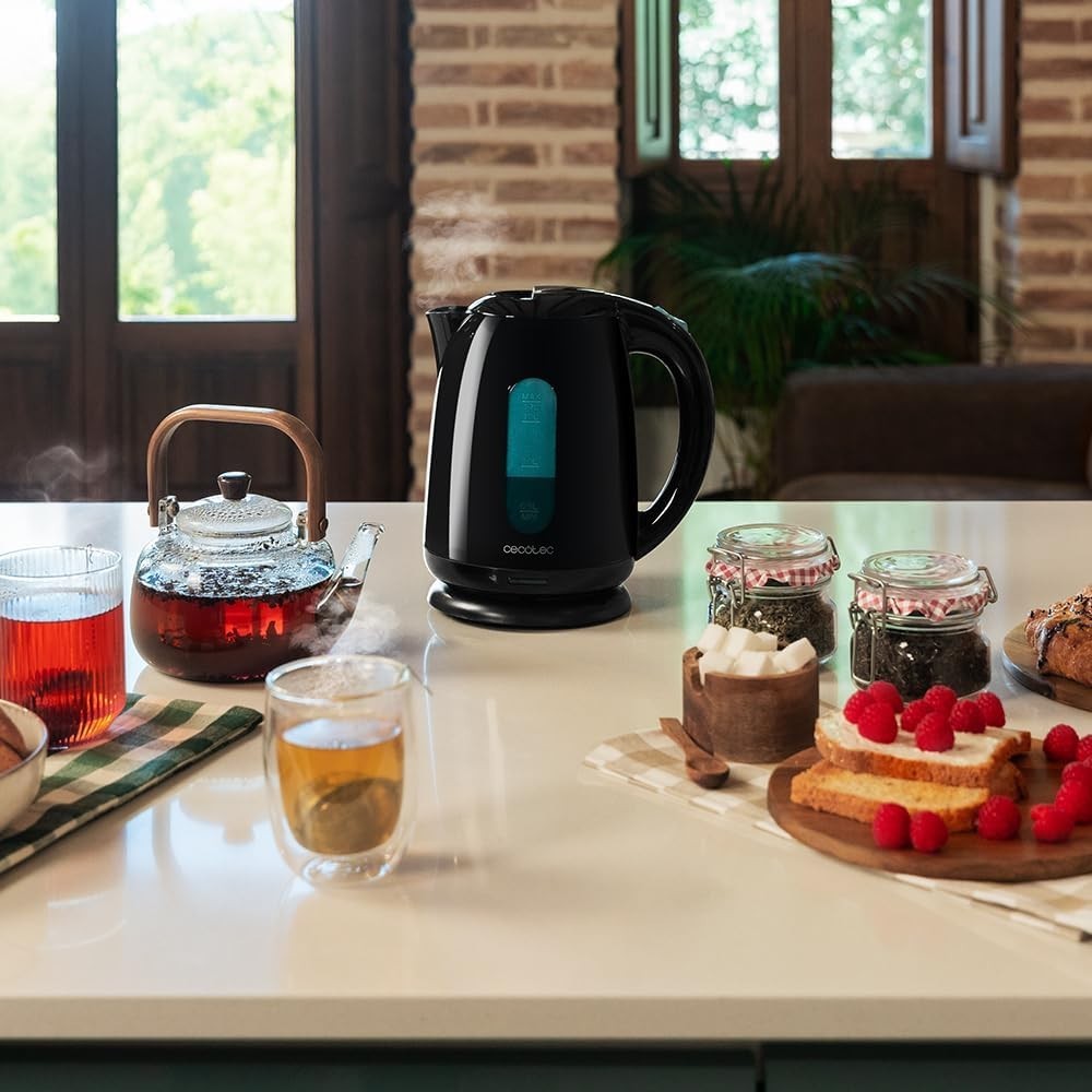 Cecotec Bollitore Elettrico 1,7L - Bollitore Acqua Thermosense 180 Black