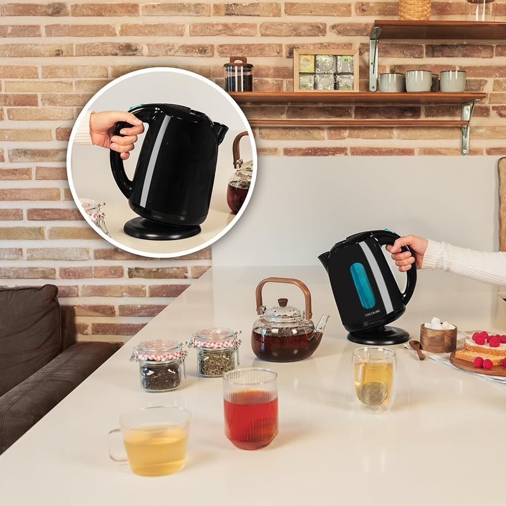 Cecotec Bollitore Elettrico 1,7L - Bollitore Acqua Thermosense 180 Black