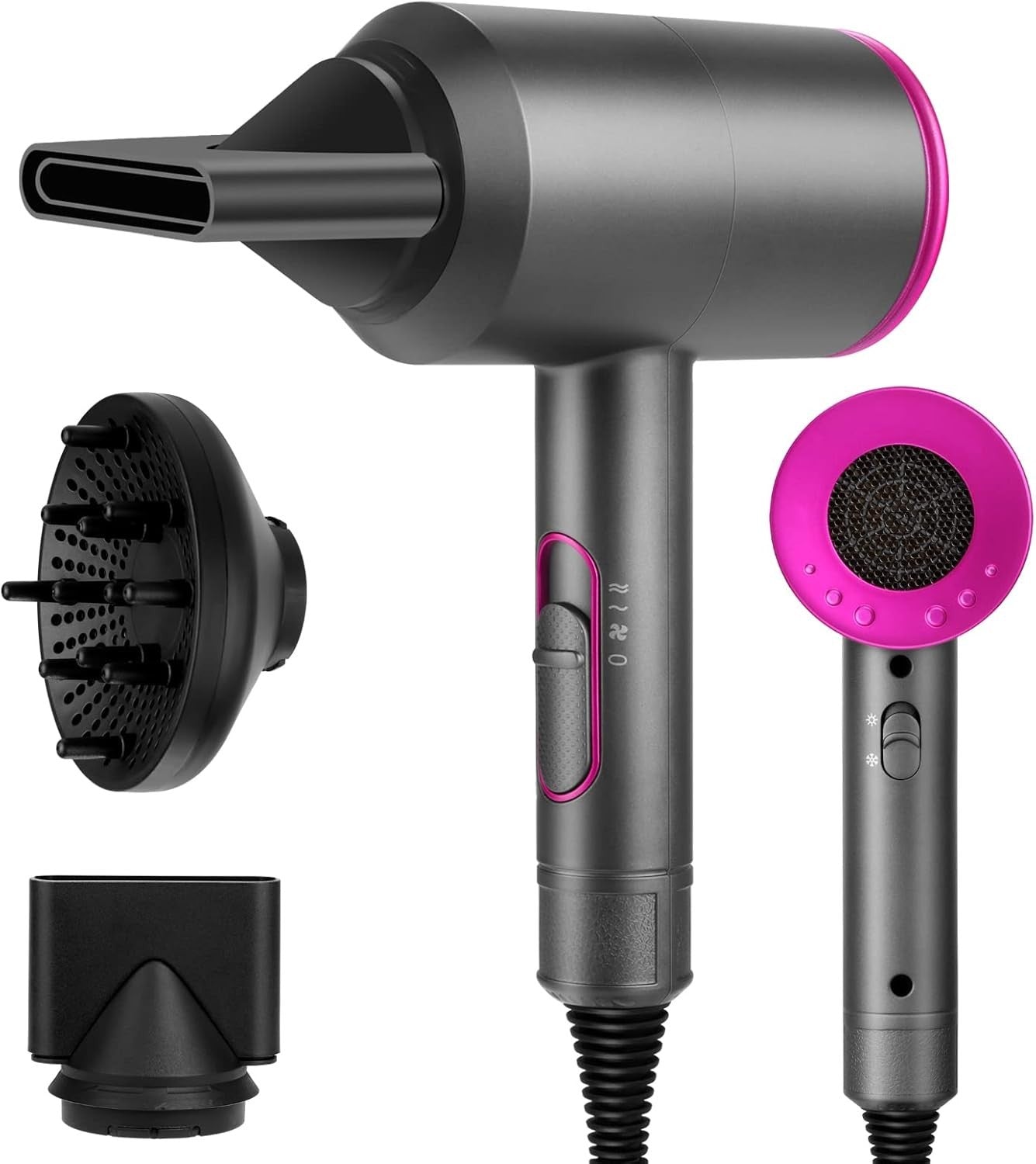 Phon Capelli con Diffusore 2000W Asciugacapelli Ionico Professionali