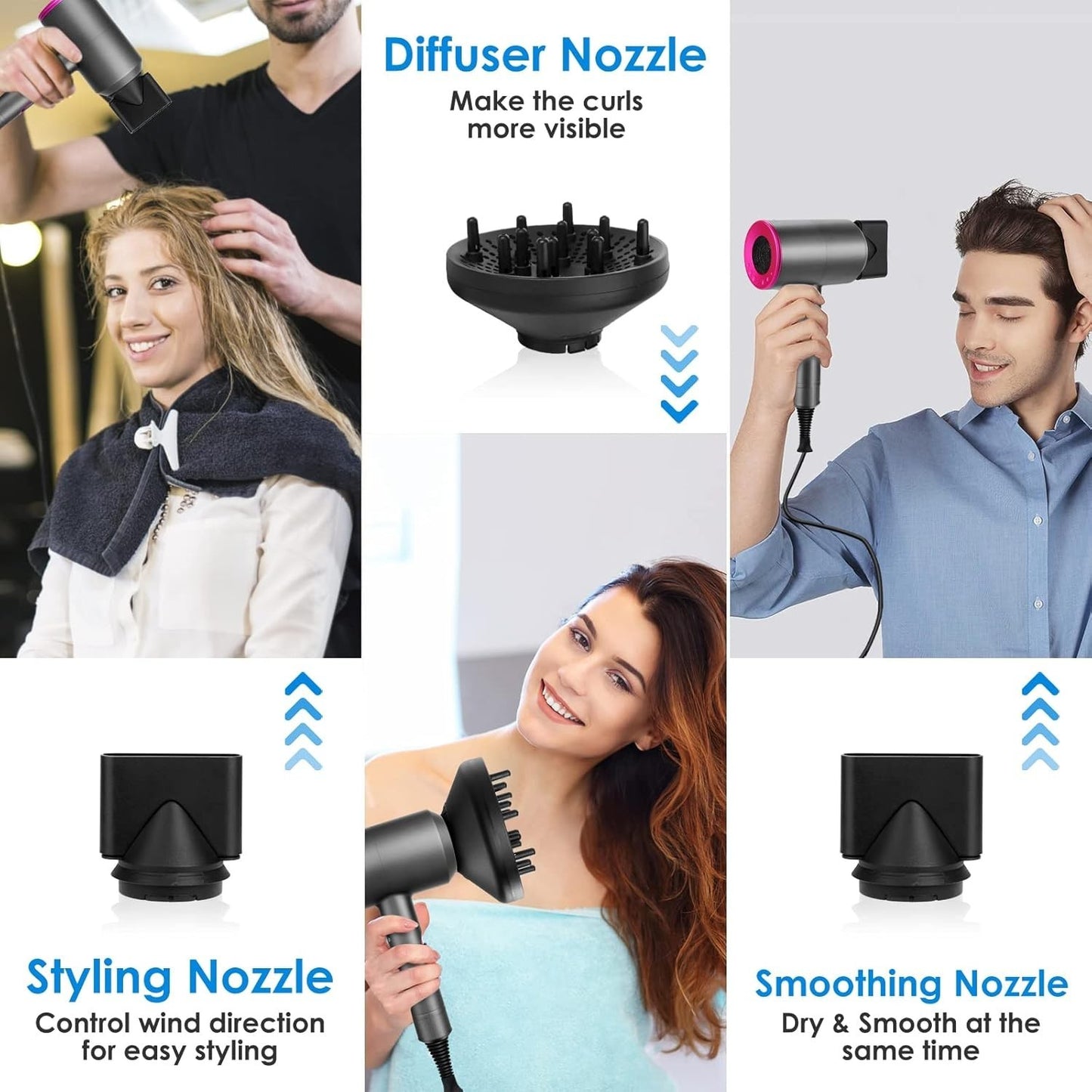 Phon Capelli con Diffusore 2000W Asciugacapelli Ionico Professionali