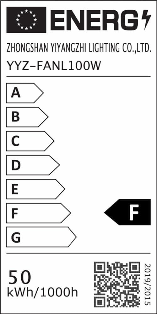Ventilatore da Soffitto 71cm Silenzioso con Luce e Attacco E27, 50W Dim Orthland