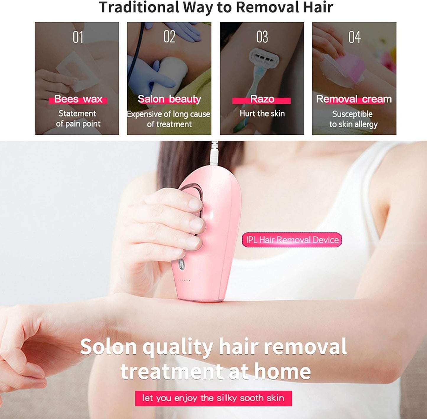 Lisele-Pilatore con luce pulsata IPL 500000 flash livello di energia ghiaccio