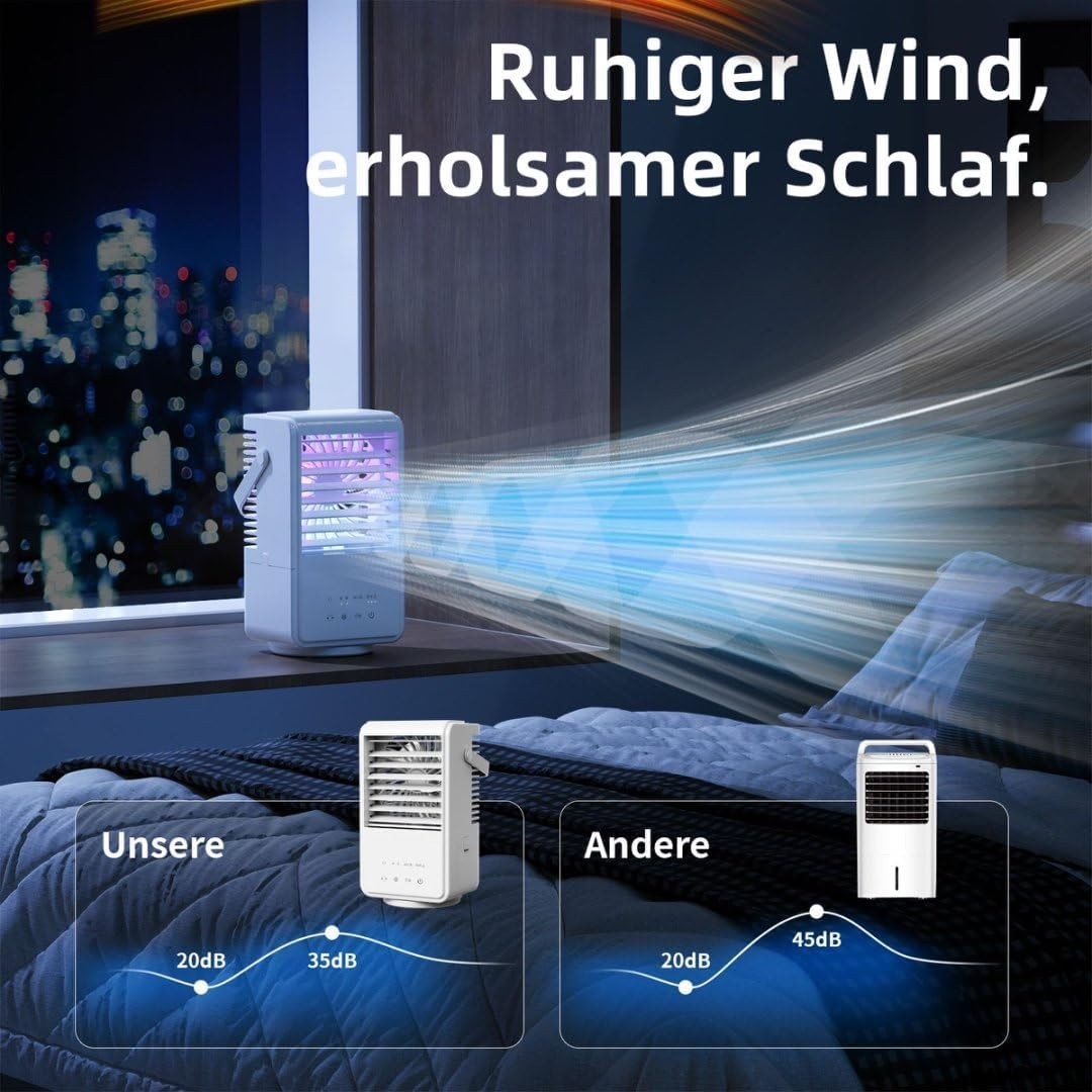 Aria condizionata mobile, climatizzatore portatile 1000 ML Air Cooler 4 in 1