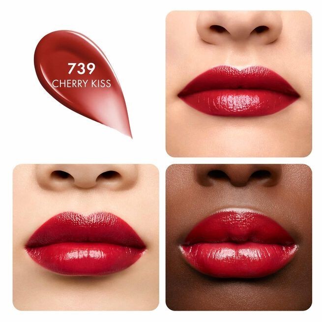 GUERLAIN Kisskiss Shine Bloom - Rossetto brillante N 739 Cherry kiss