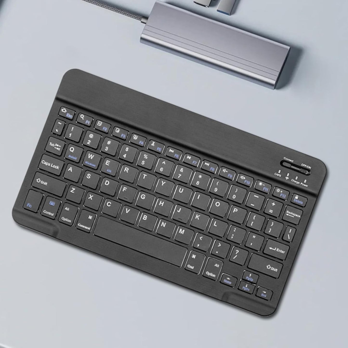 Tastiera wireless  ricaricabile slim  portatile, design ergonomico Bluetooth