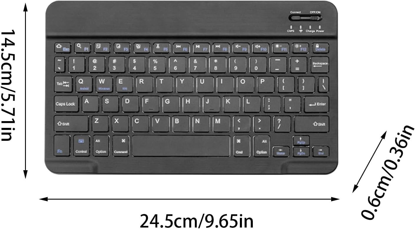 Tastiera wireless  ricaricabile slim  portatile, design ergonomico Bluetooth