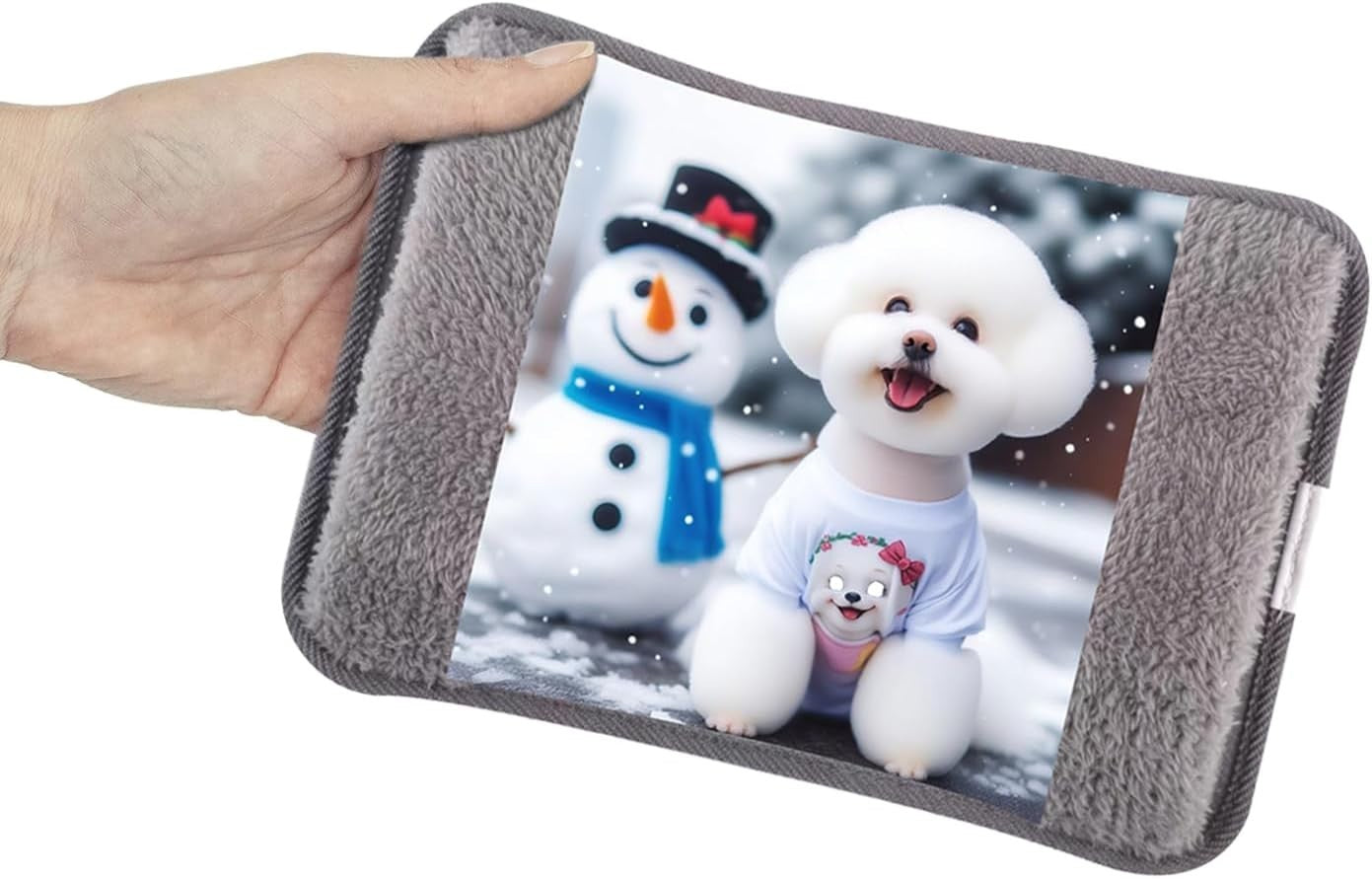 Borsa Acqua Calda Elettrica in Peluche 500W, Scaldino Elettrico Scaldamani