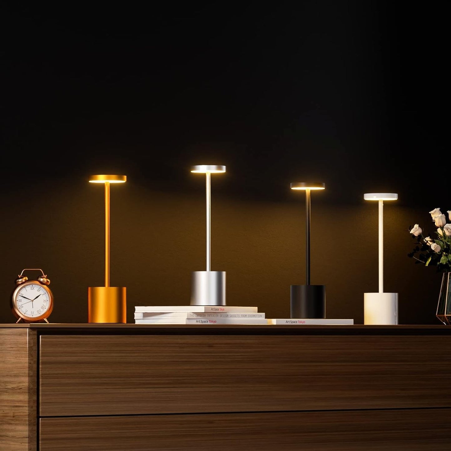 Lampada da Tavolo Senza Fili 5000mAh Ricaricabile LED Eye-Protect Dimmerabile