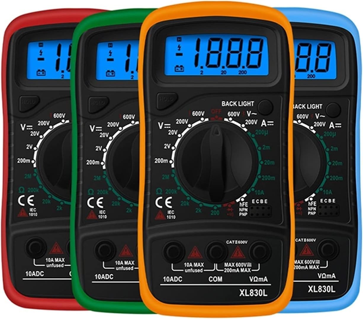 XL830L palmare multimetro Digitale,LCD Portatile AC/DC Ammeter Voltmetro Ohm