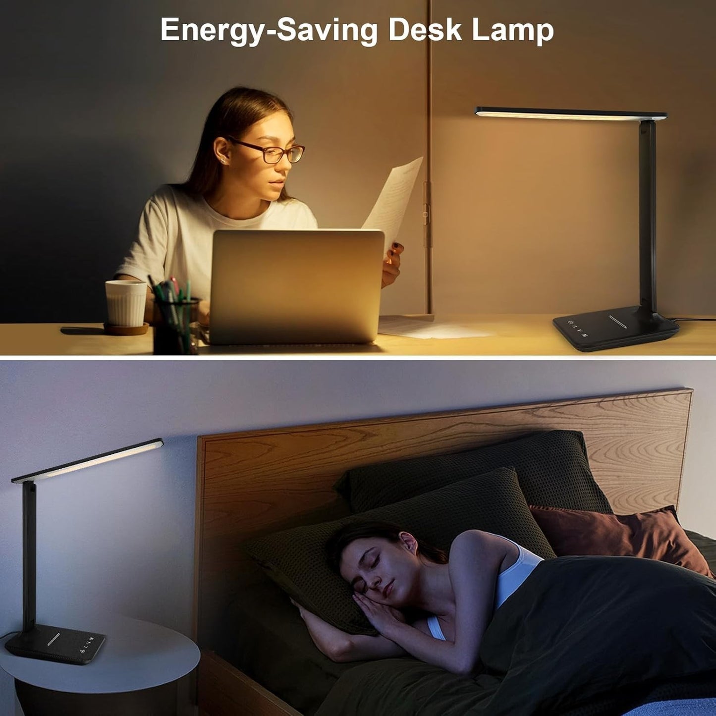Lampada da scrivania LED Karidi dimmerabile con porta di ricarica USB 5 modalità