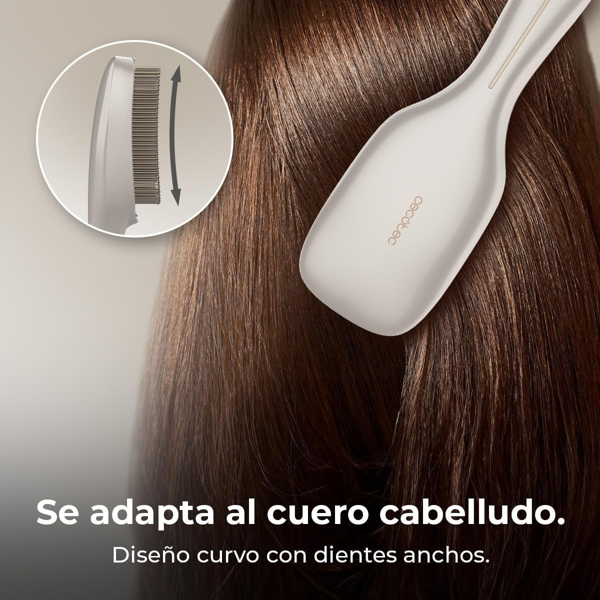 Cecotec Spazzola Riparatrice Haircare Revitalize Champagne Con 5 Tecnologie.