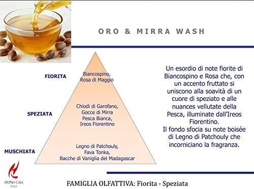 Essenza Concentrata Profuma Bucato per Lavatrice, (Oro e Mirra wash, 400ml)