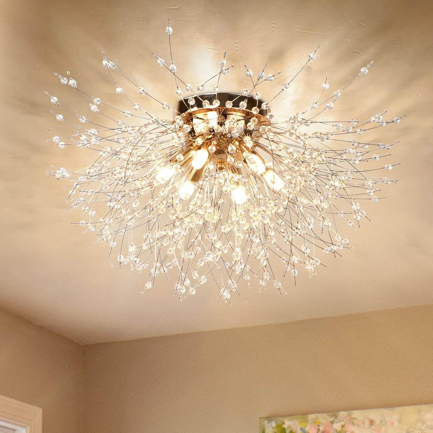 Lampadario Plafoniera Oro Sputnik di Fuochi D'artificio Lampade a Sospensione