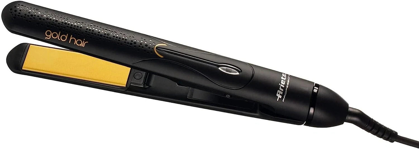 Piastra Ionica per Capelli Gold Hair Rotonda Rivestimento Ceramica Ariete 8143