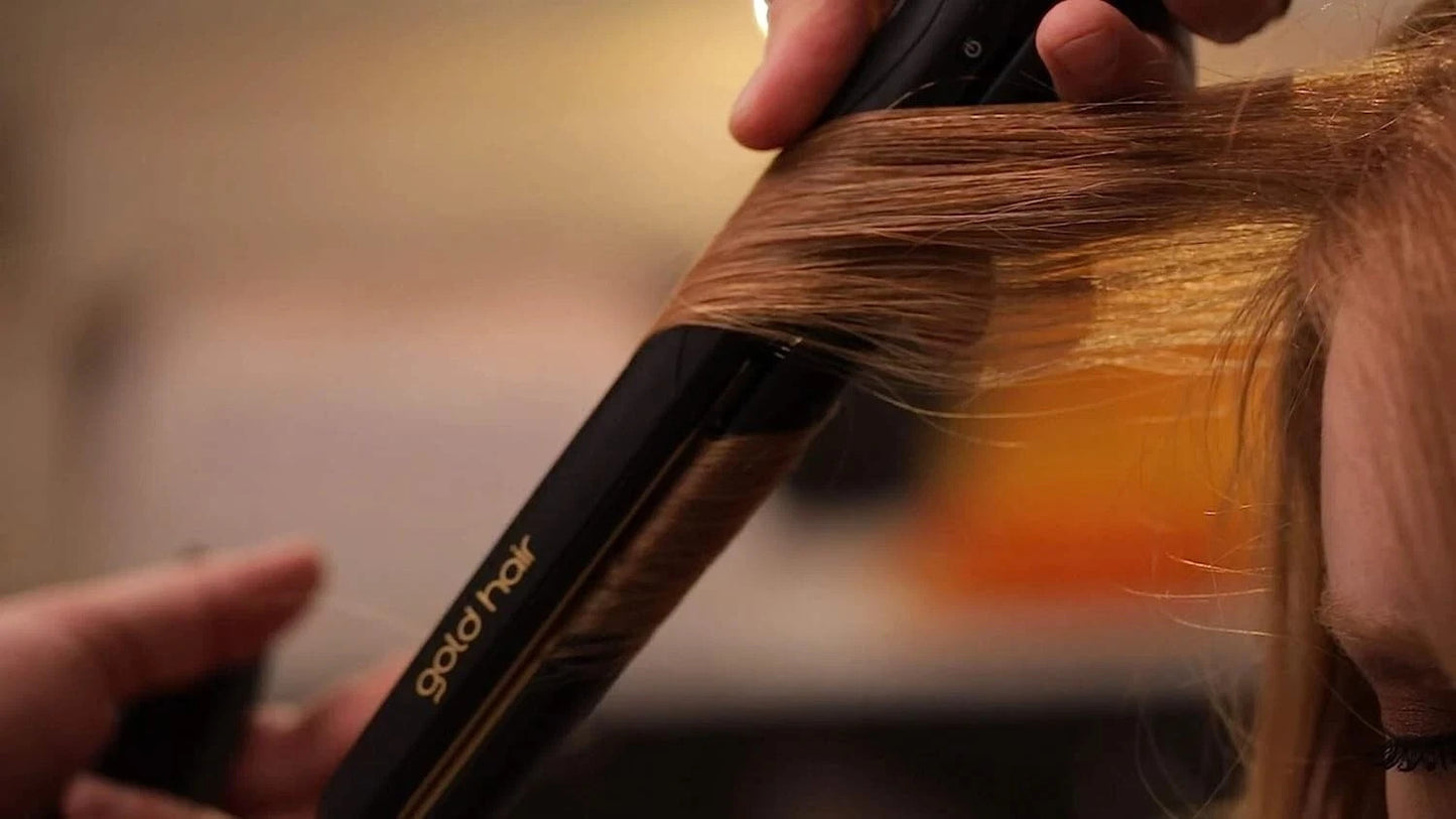 Piastra Ionica per Capelli Gold Hair Rotonda Rivestimento Ceramica Ariete 8143