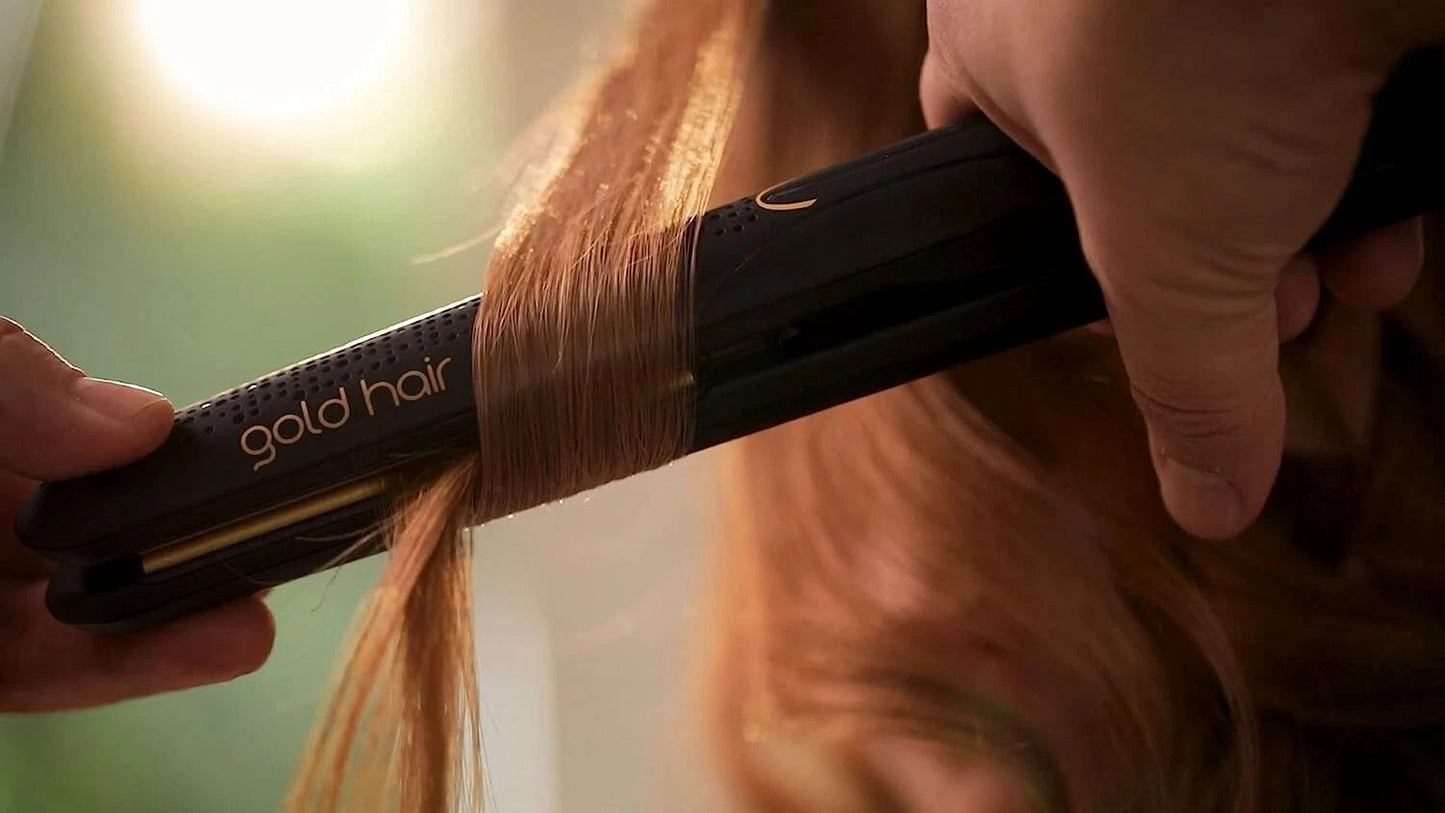 Piastra Ionica per Capelli Gold Hair Rotonda Rivestimento Ceramica Ariete 8143