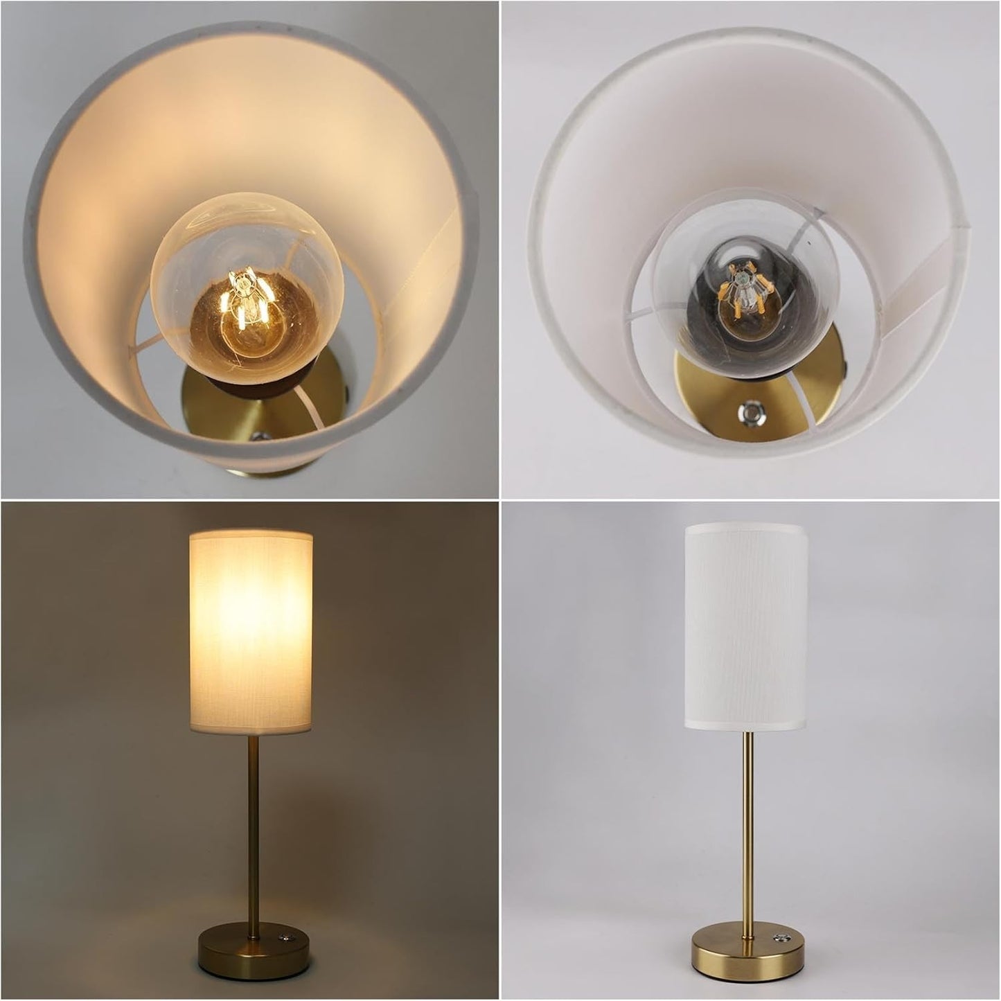 Lampada da tavolo a LED senza fili Oro Set di 2 con batteria da 6000mAh