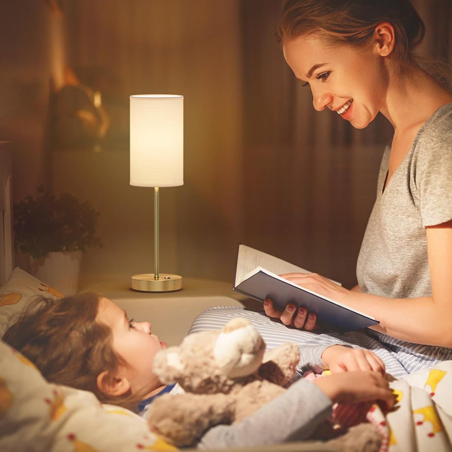 Lampada da tavolo a LED senza fili Oro Set di 2 con batteria da 6000mAh