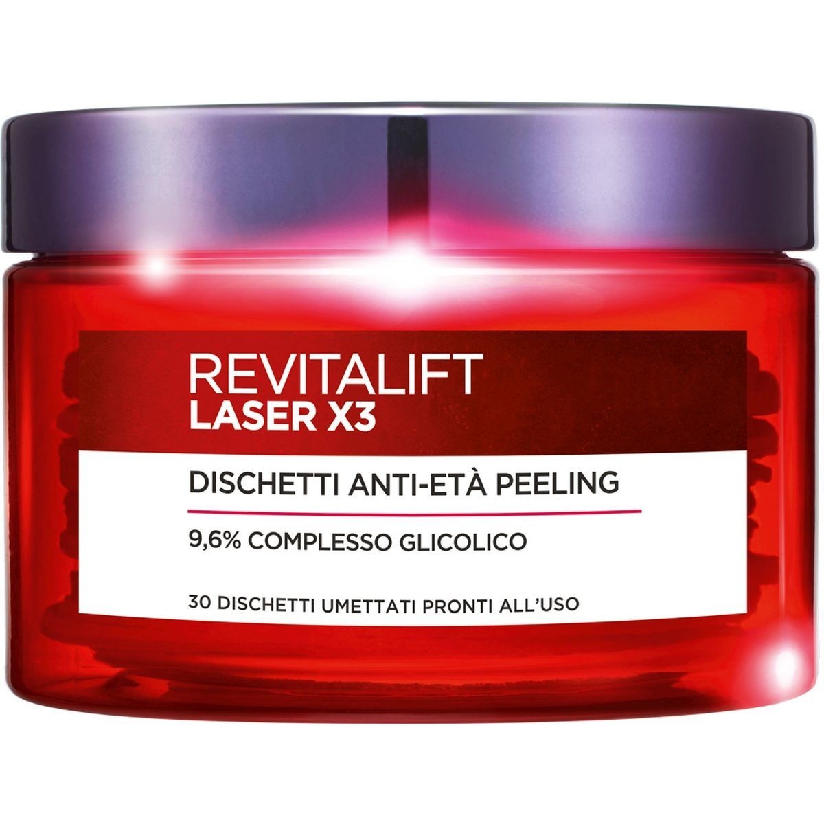 L`Oréal Paris Dischetti Peeling Revitalift Laser X3 Scrub detergente anti-età