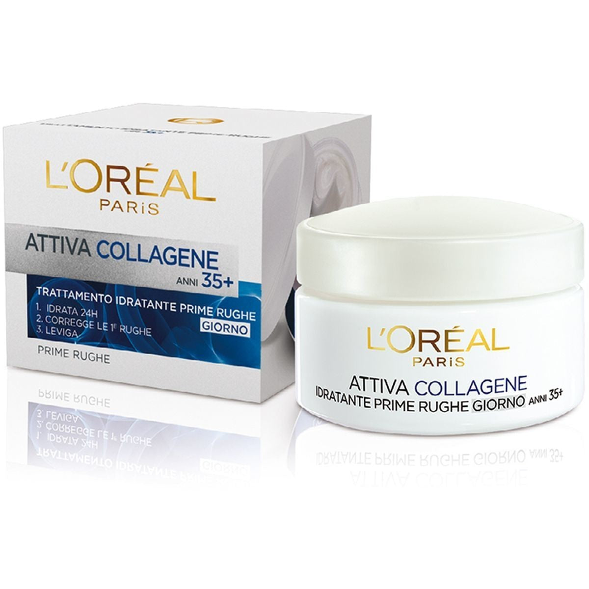 L'Oréal Paris Crema Viso Anti-rughe Attiva 35+ Idratante Prime Rughe 50ML  x2