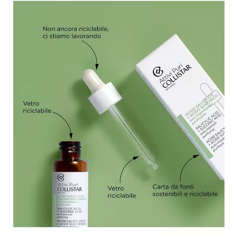 Collistar Attivi Puri Siero Viso Acido Salicilico Con Acido Succinico 30ml