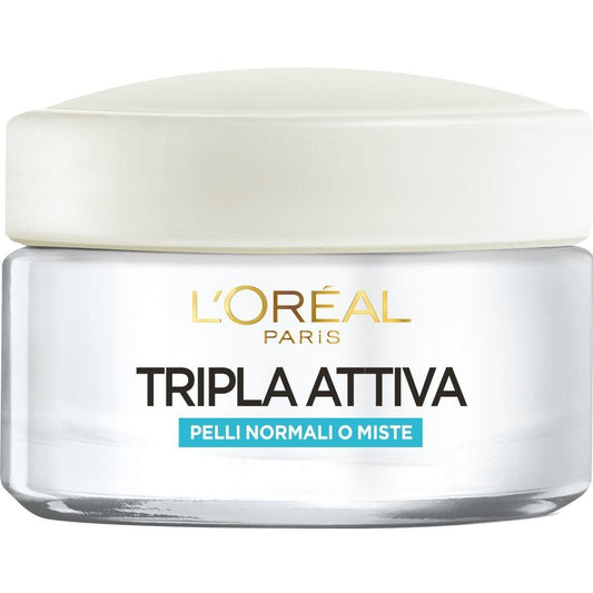 L`Oréal Paris Triple Active Tripla Attiva Crema Idratante Protettiva 50 ML x2