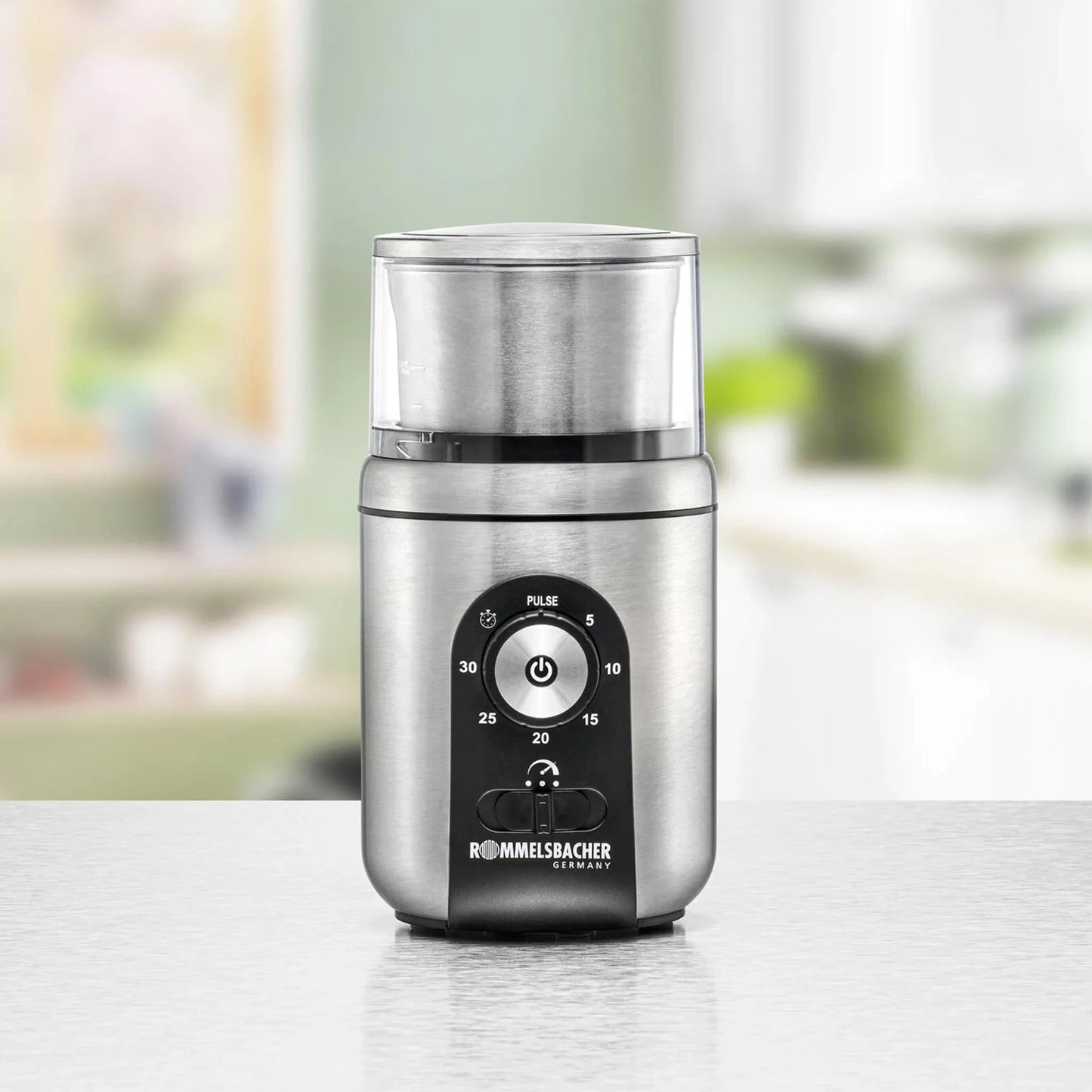 Macina spezie e caffè ROMMELSBACHER EGK 250, 2 contenitori in acciaio inox