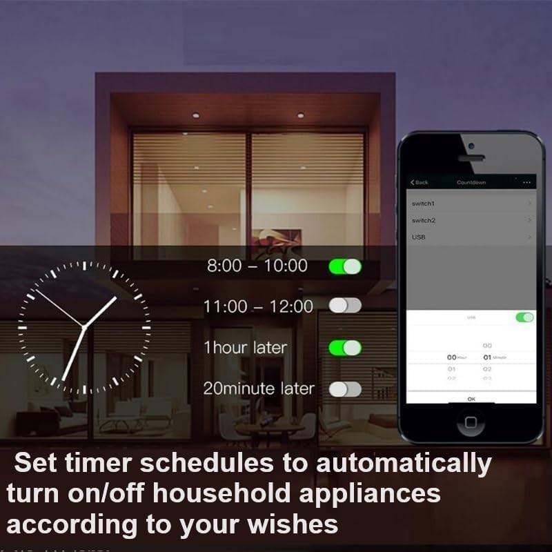 Ciabatta Smart Presa Smart WIFI con 4 preses AC and 3 Porte Type-C UseeLink
