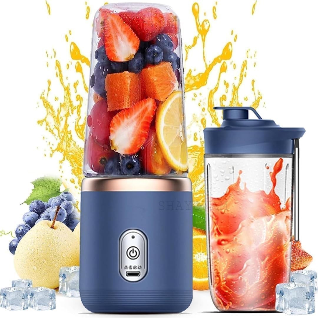 Frullatore Portatile USB 400ml Smoothie 6 Lame Ricaricabile Viaggio