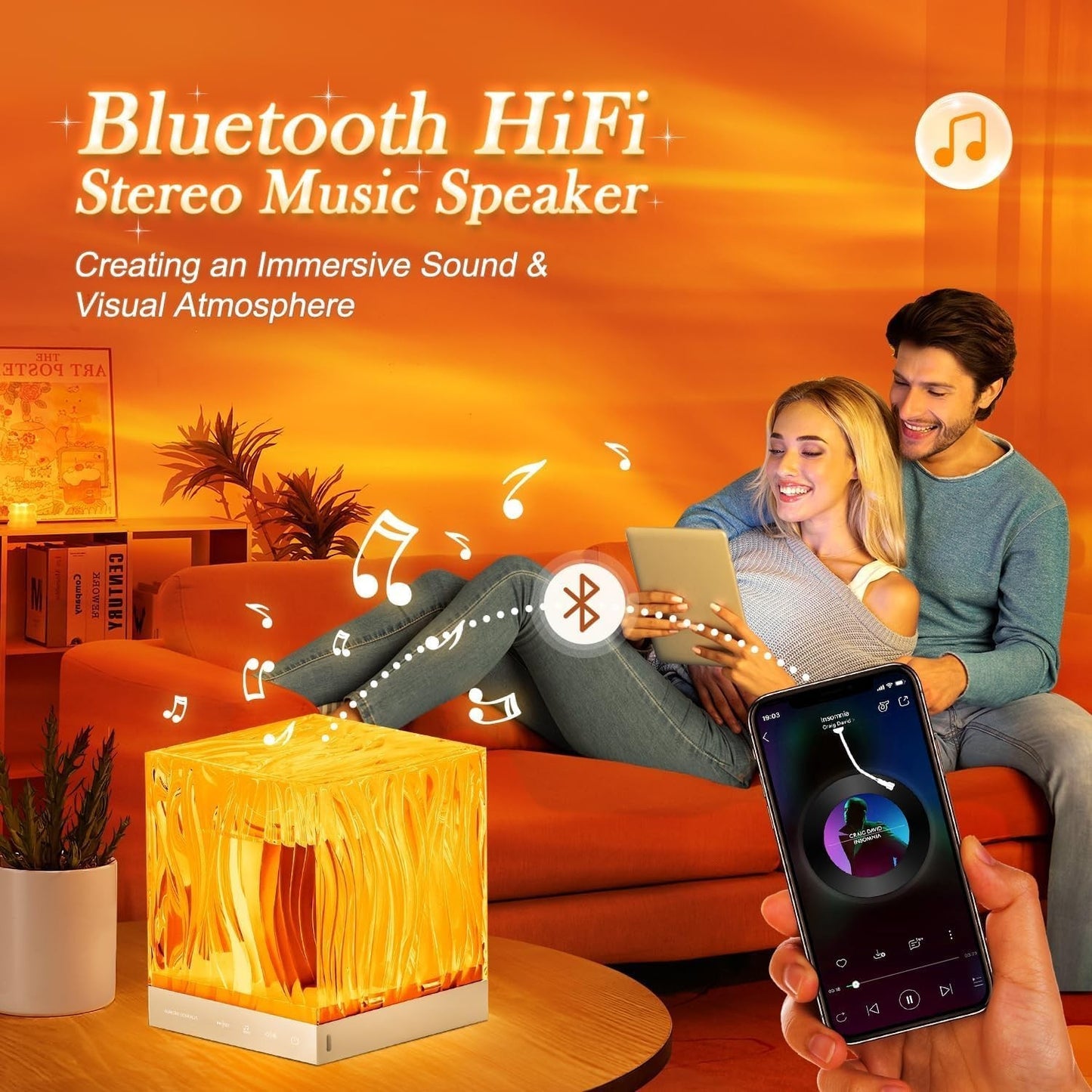 Proiettore Lampada Cielo Stellato Galaxy Aurora Bluetooth con Musica Bambini
