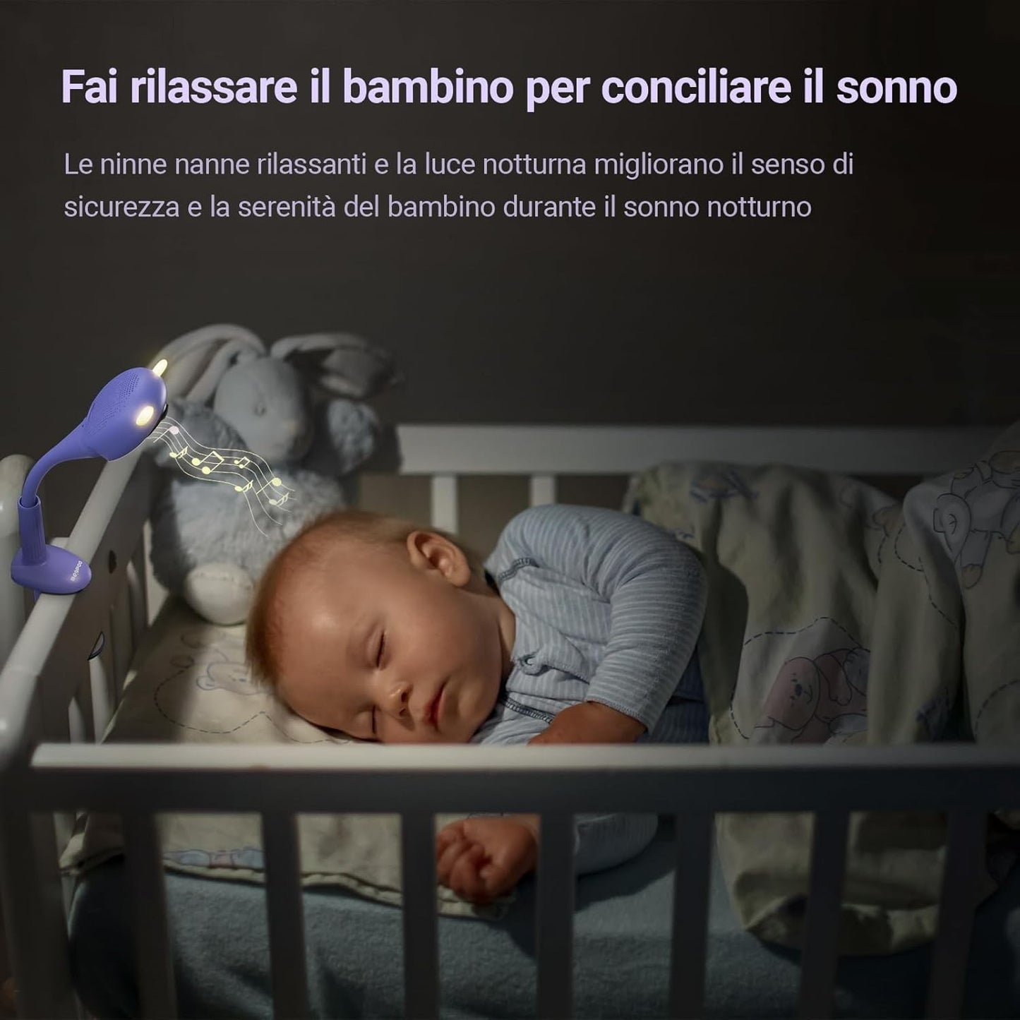 Baby Monitor 2K WiFi AI Telecamera Culla Pianto Visione Notturna Audio 2 Vie