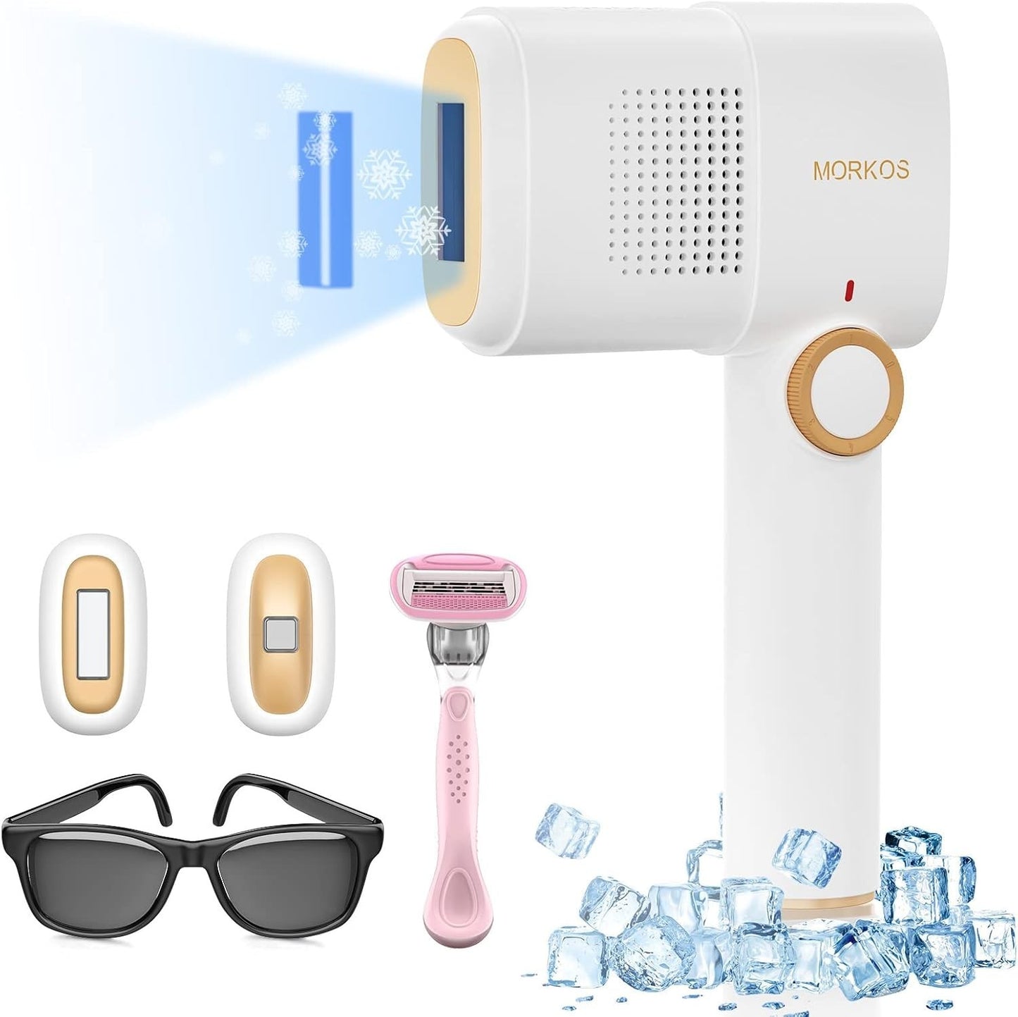 Epilatore Luce Pulsata IPL 999999 Flash Raffreddamento Viso Corpo Uomo Donna