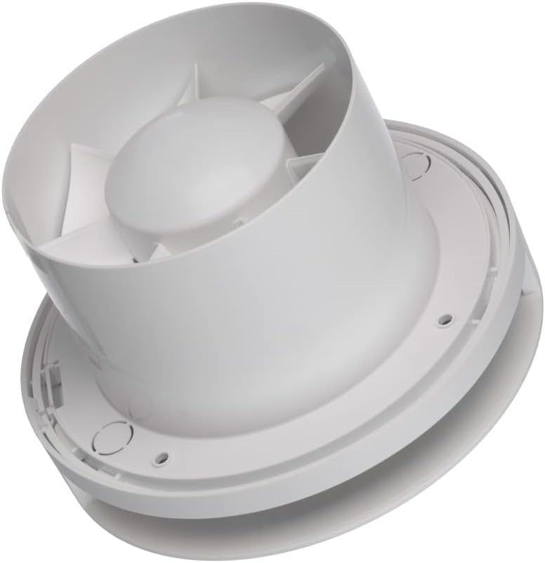 EUROPLAST Aspiratore Bagno Ø125mm Ventola Aria Parete Soffitto Bianca IPX4