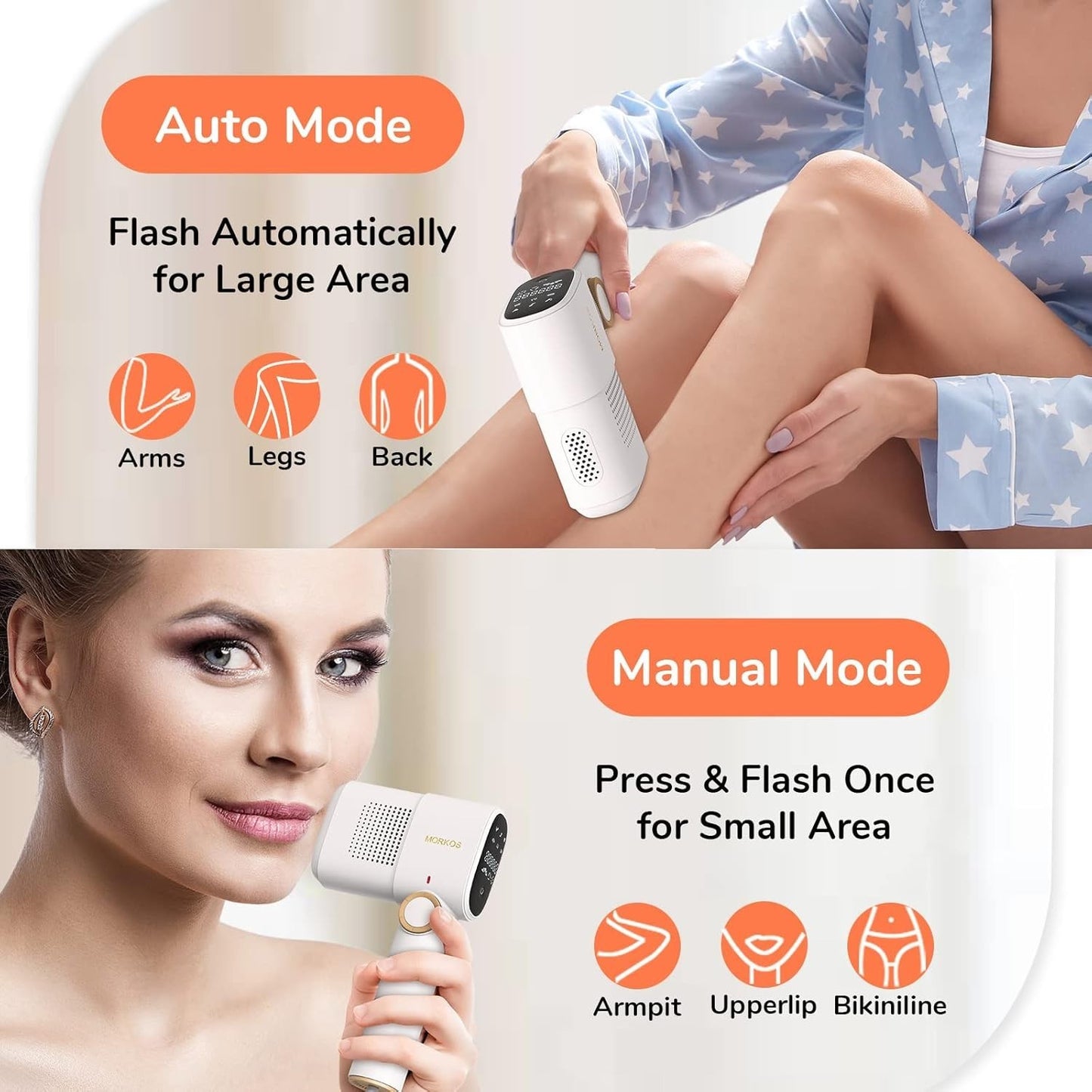 Epilatore Luce Pulsata IPL 999999 Flash Raffreddamento Viso Corpo Uomo Donna
