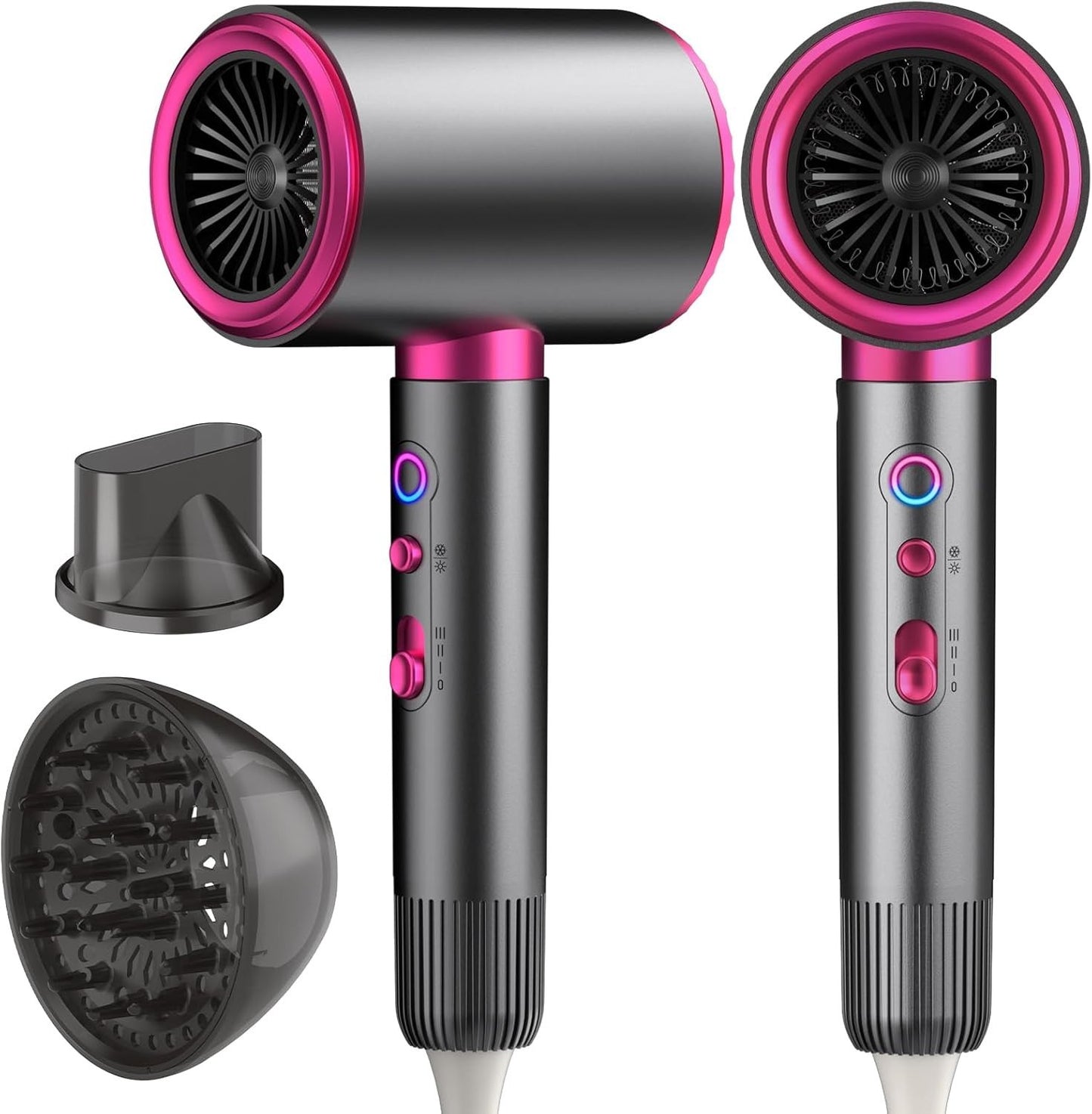 Phon Asciugacapelli Ionico 2200W Silenzioso Diffusore Concentratore Viaggio Casa
