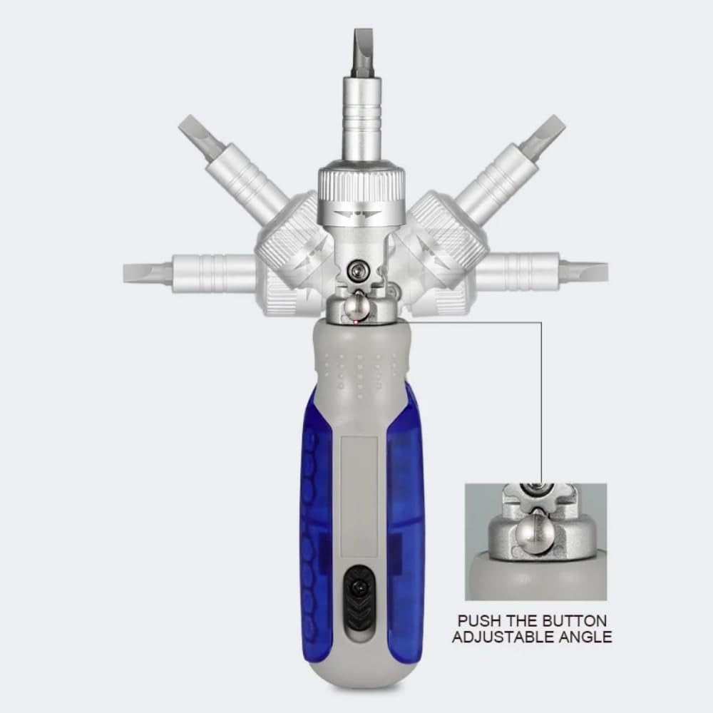 Set Cacciavite a Cricchetto Magnetico 14in1 Snodabile 180° Punte S2 Antesen