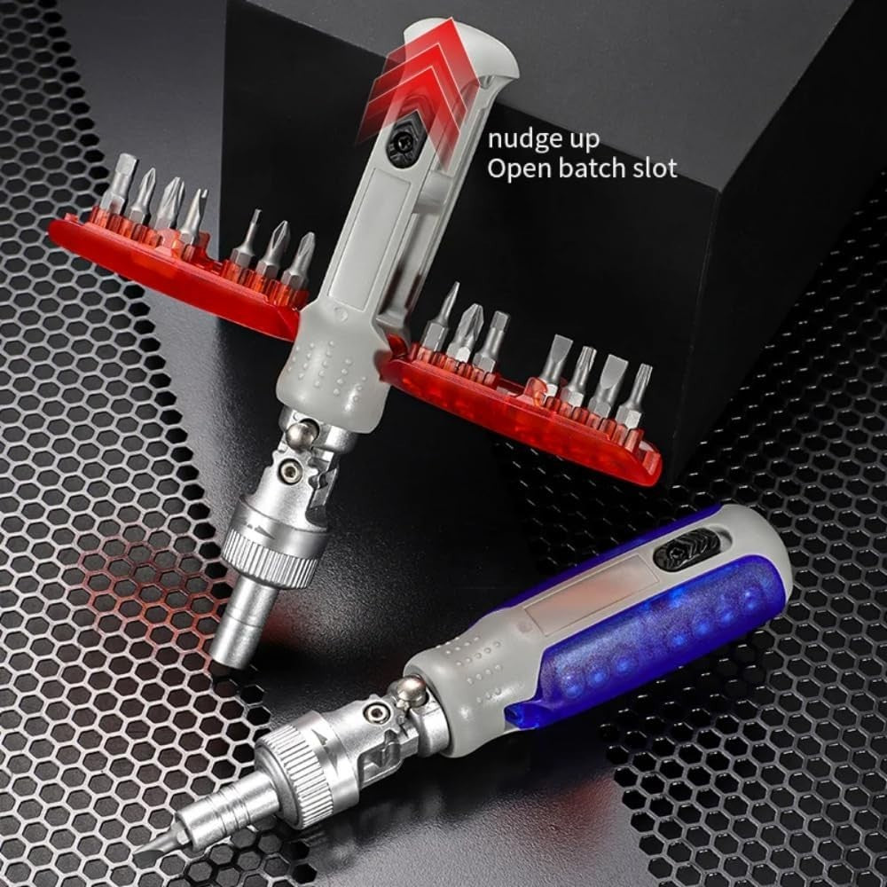 Set Cacciavite a Cricchetto Magnetico 14in1 Snodabile 180° Punte S2 Antesen