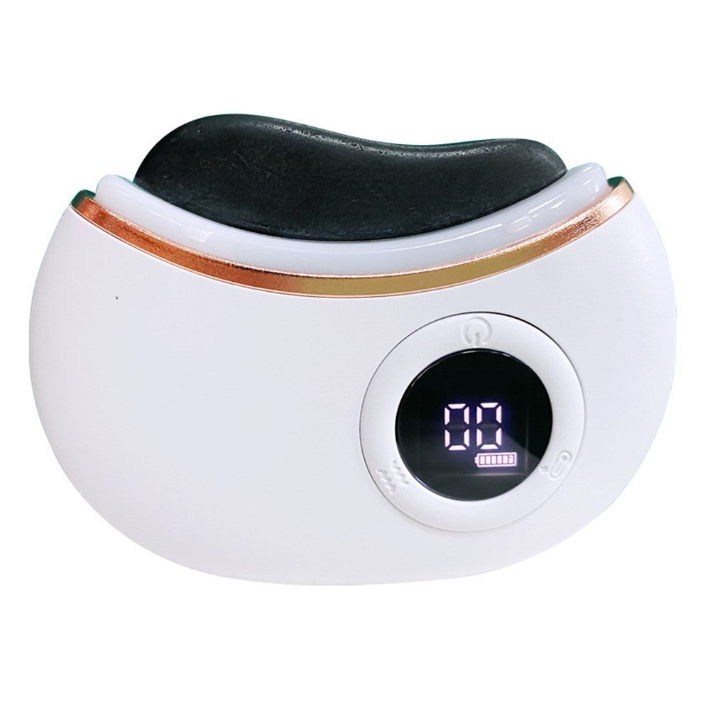 Gua Sha Elettrico Viso GS02 Pietra Rossa Riscaldante Vibrazione Luce Rossa